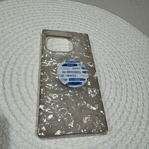 Elegant off white Flaunt 15 pro I Phone Case with Motivational PopSocket